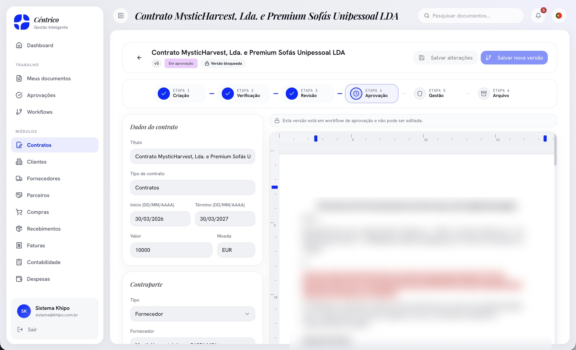 Contrato em workflow: da criação ao arquivo, etapa a etapa